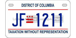 JF1211  license plate in DC