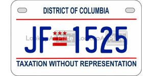 JF1525  license plate in DC