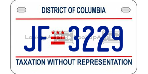 JF3229  license plate in DC