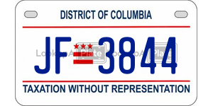 JF3844  license plate in DC