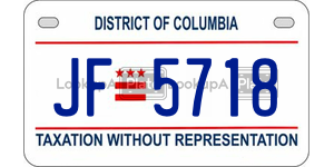 JF5718  license plate in DC