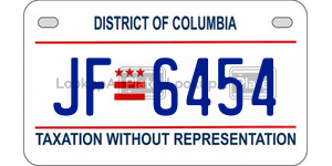JF6454  license plate in DC