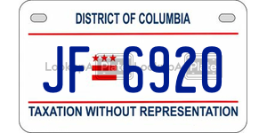 JF6920  license plate in DC