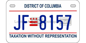 JF8157  license plate in DC