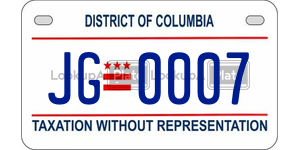 JG0007  license plate in DC
