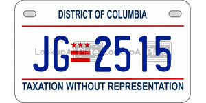 JG2515  license plate in DC