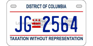 JG2564  license plate in DC