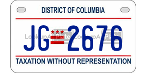 JG2676  license plate in DC