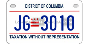JG3010 license plate in District of Columbia