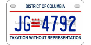 JG4792  license plate in DC