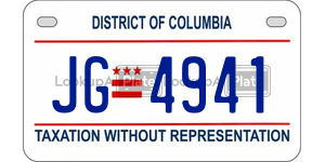 JG4941  license plate in DC