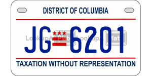 JG6201  license plate in DC