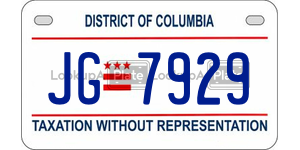 JG7929  license plate in DC