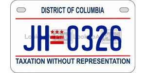 JH0326 license plate in District of Columbia