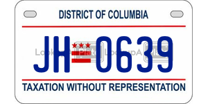 JH0639  license plate in DC