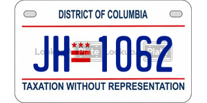 JH1062  license plate in DC