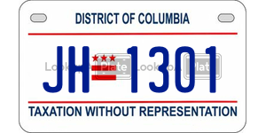 JH1301  license plate in DC