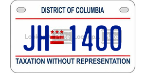 JH1400  license plate in DC