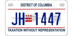 JH1447  license plate in DC