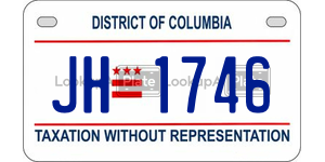 JH1746  license plate in DC