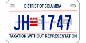 JH1747  license plate in DC