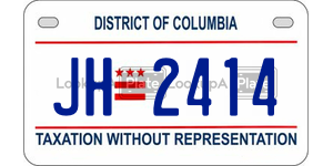 JH2414  license plate in DC