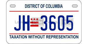 JH3605  license plate in DC