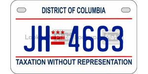 JH4663  license plate in DC