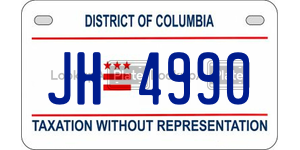 JH4990  license plate in DC