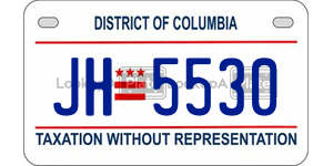 JH5530  license plate in DC