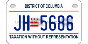 JH5686 license plate in District of Columbia