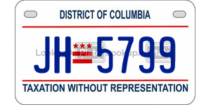 JH5799 license plate in District of Columbia