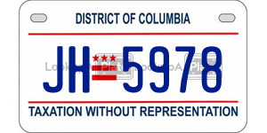 JH5978  license plate in DC