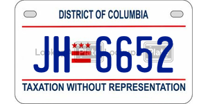 JH6652 license plate in District of Columbia