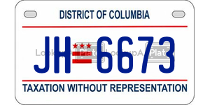JH6673  license plate in DC