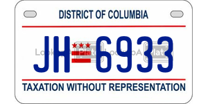 JH6933  license plate in DC