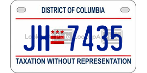 JH7435  license plate in DC