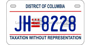 JH8228 license plate in District of Columbia