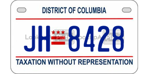 JH8428  license plate in DC