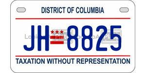 JH8825  license plate in DC