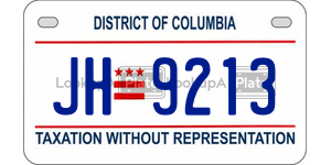 JH9213  license plate in DC
