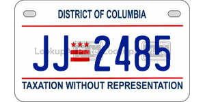 JJ2485 license plate in District of Columbia