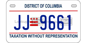 JJ9661 license plate in District of Columbia