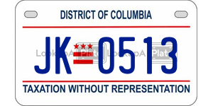 JK0513 license plate in District of Columbia