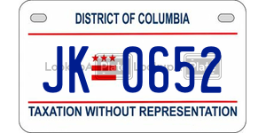 JK0652  license plate in DC