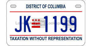 JK1199  license plate in DC