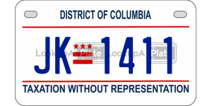 JK1411  license plate in DC