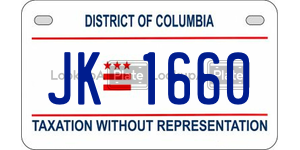 JK1660  license plate in DC