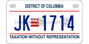 JK1714  license plate in DC