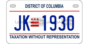 JK1930  license plate in DC